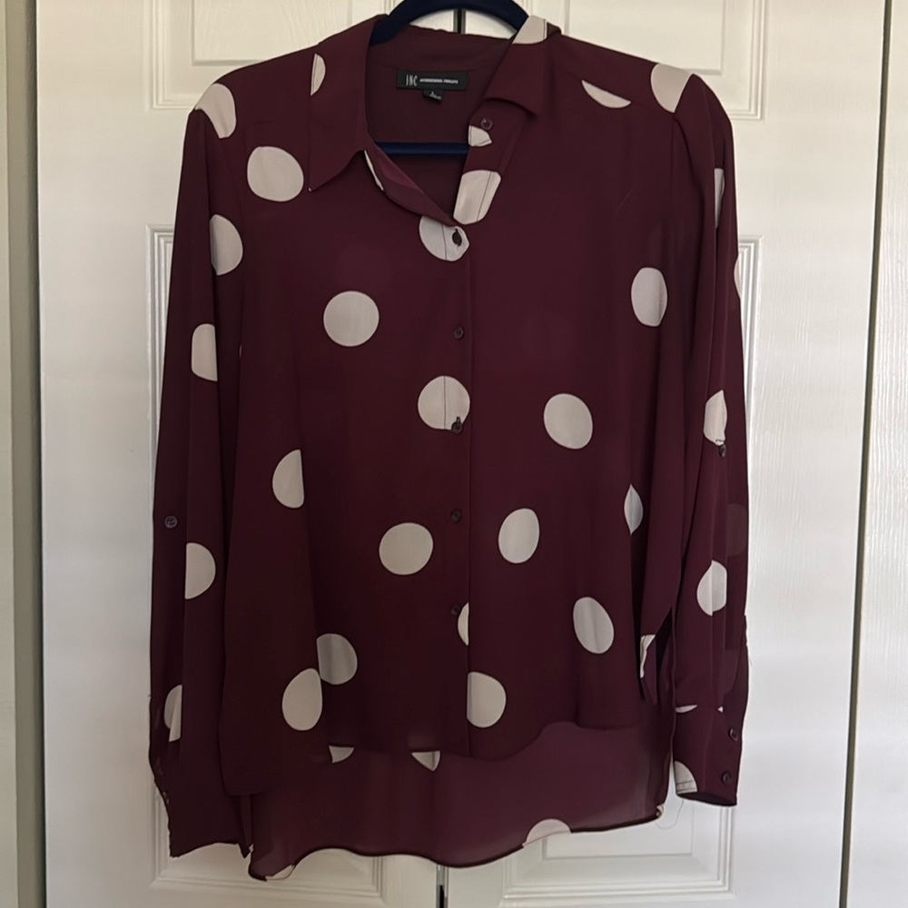 INC high low blouse